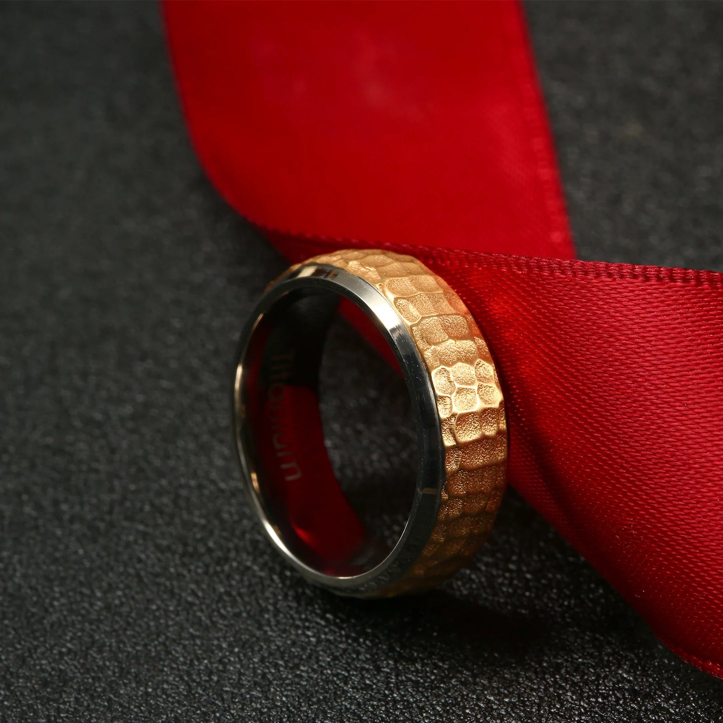 Hammered Titanium Ring
