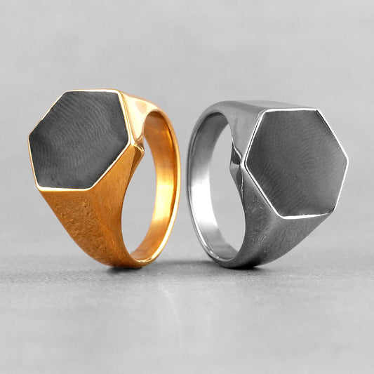 Vintage Ring - Hexagon