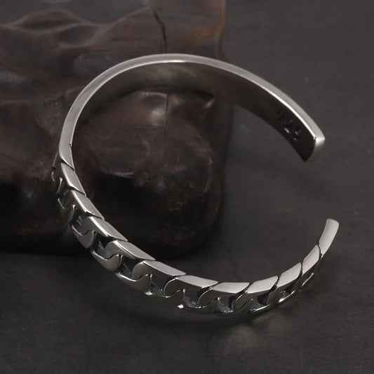 925S Woven Silver Bangle