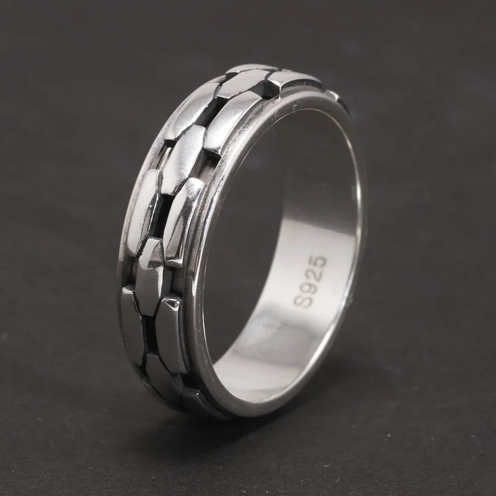 925 Lattice Silver Ring