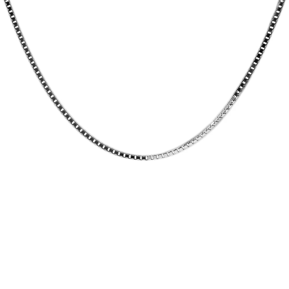 925 Sterling Silver Box Necklace