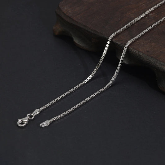 925 Sterling Silver Box Necklace