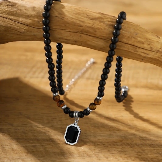 Black Ocean Stone Necklace