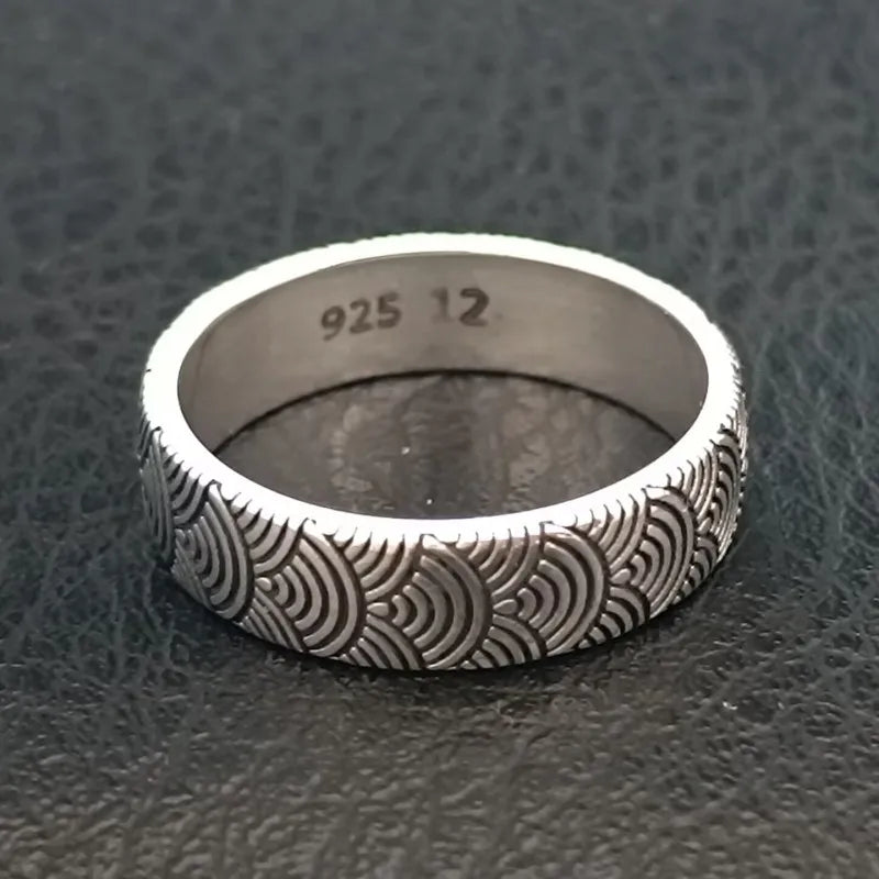 925S Silver Wave Ring