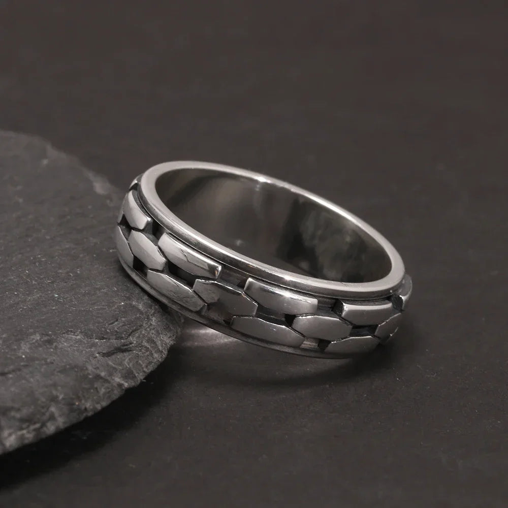 925 Lattice Silver Ring