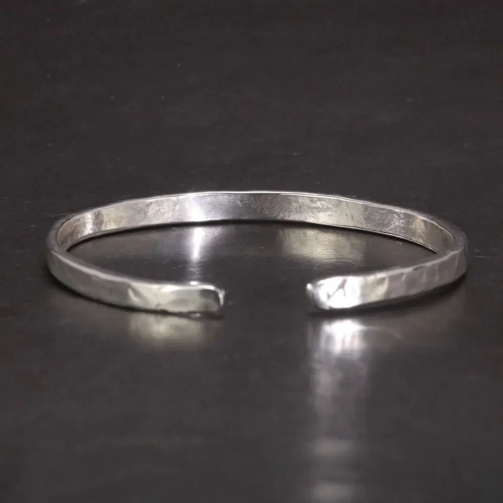 925S Silver Hammered Bangle