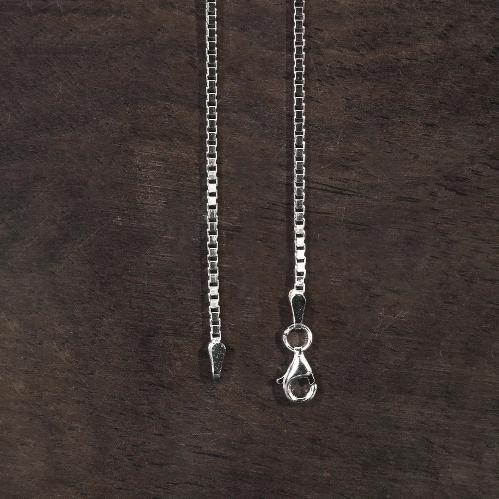 925 Sterling Silver Box Necklace