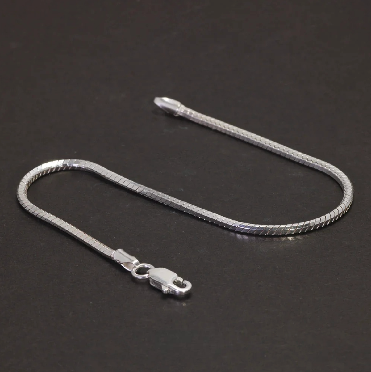 925 Sterling Silver Snake Necklace