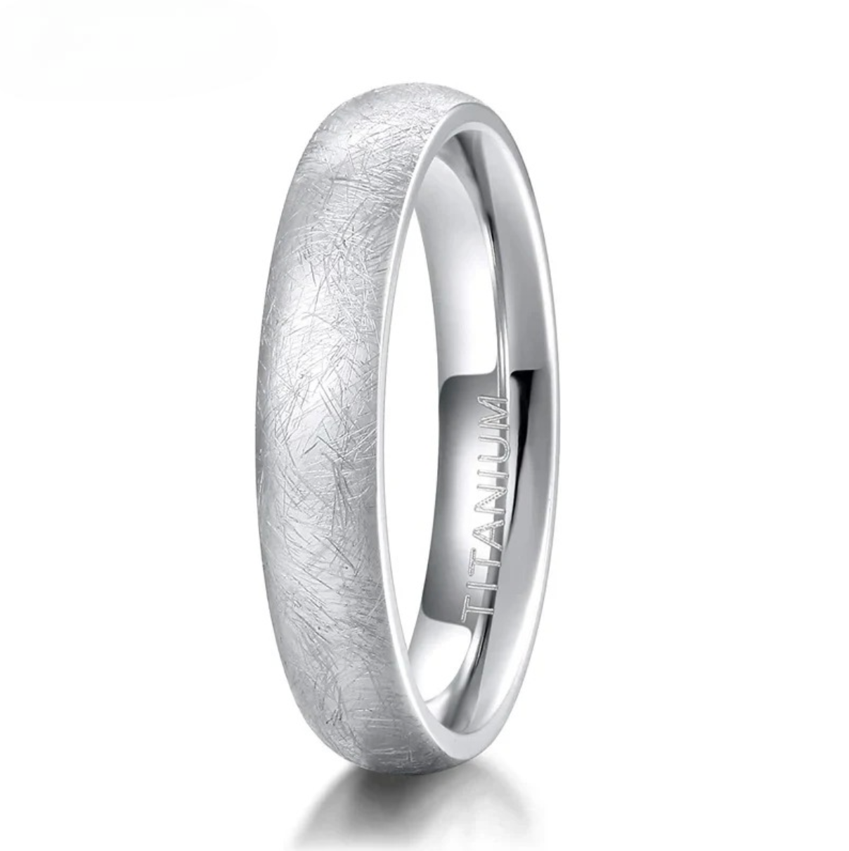 Scratched Titanium Ring