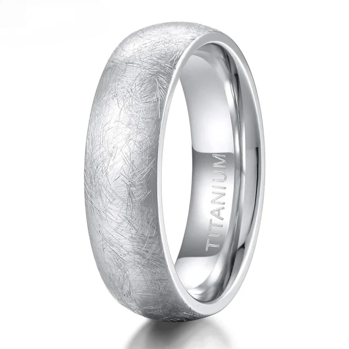 Scratched Titanium Ring